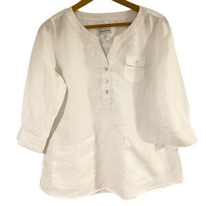 Soft Surroundings 100% Linen Blouse, Size S